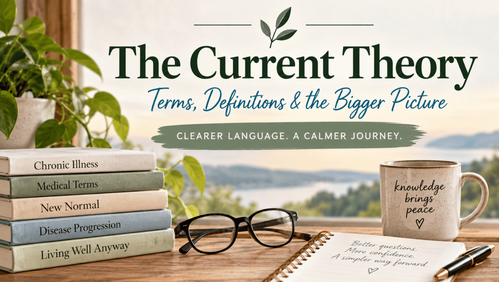The Current Theory terms and definitions banner for understanding chronic illness language